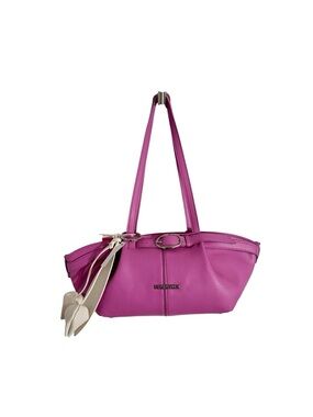Steve Madden Pink Leather Shoulder Bag with Cream Tulip Charm